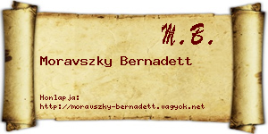 Moravszky Bernadett névjegykártya